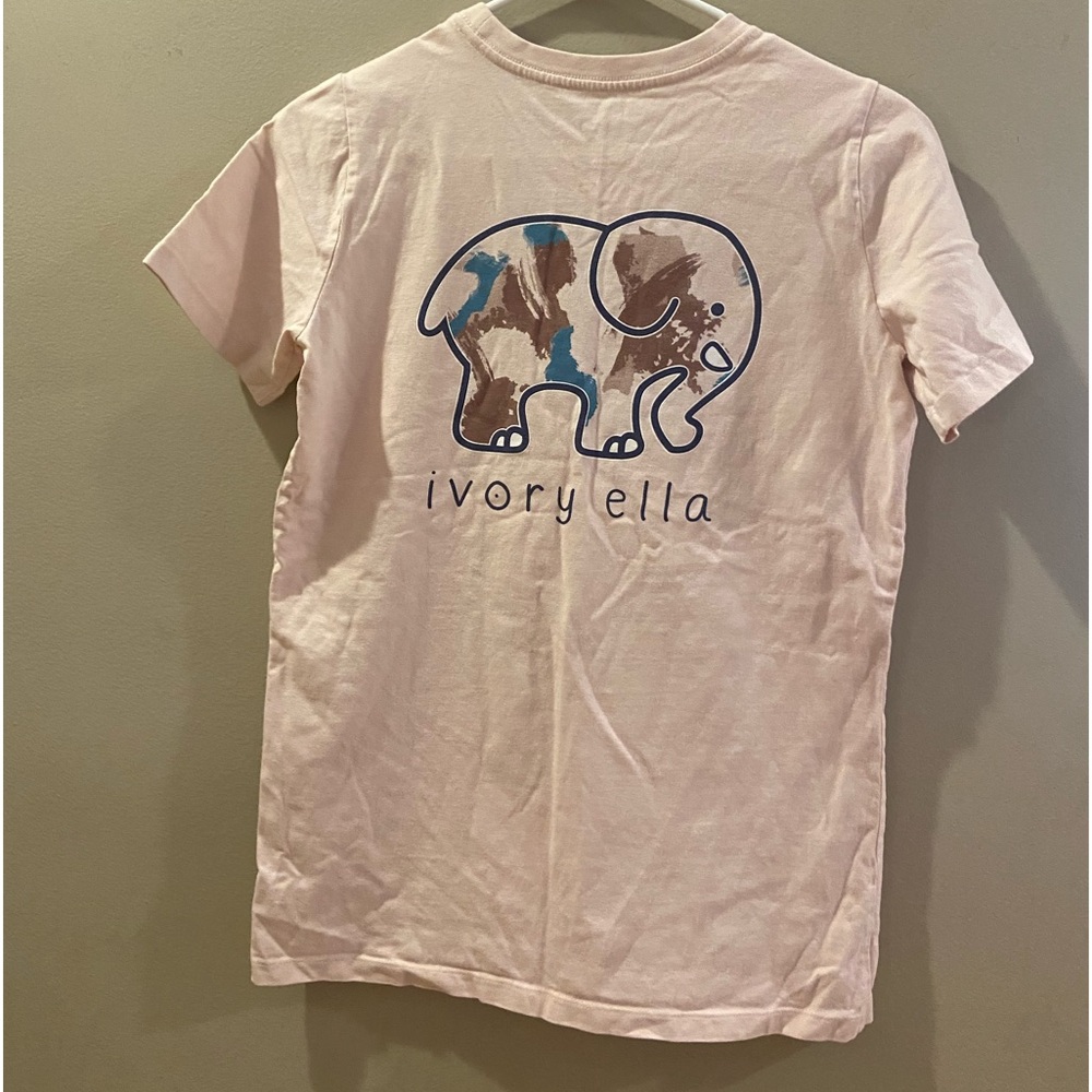 Ivory Ella short sleeve T-shirt size XS pretty pink color. {014}